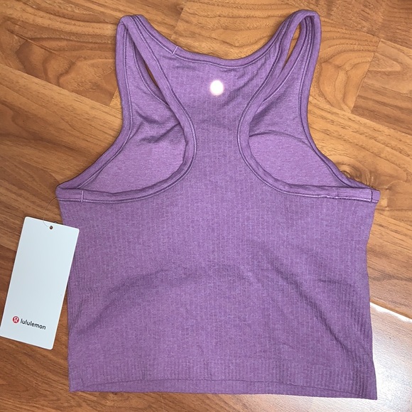 NWT Lululemon Athletica Ebb To Street Crop Tank Wisteria Purple - Picture 8 of 10